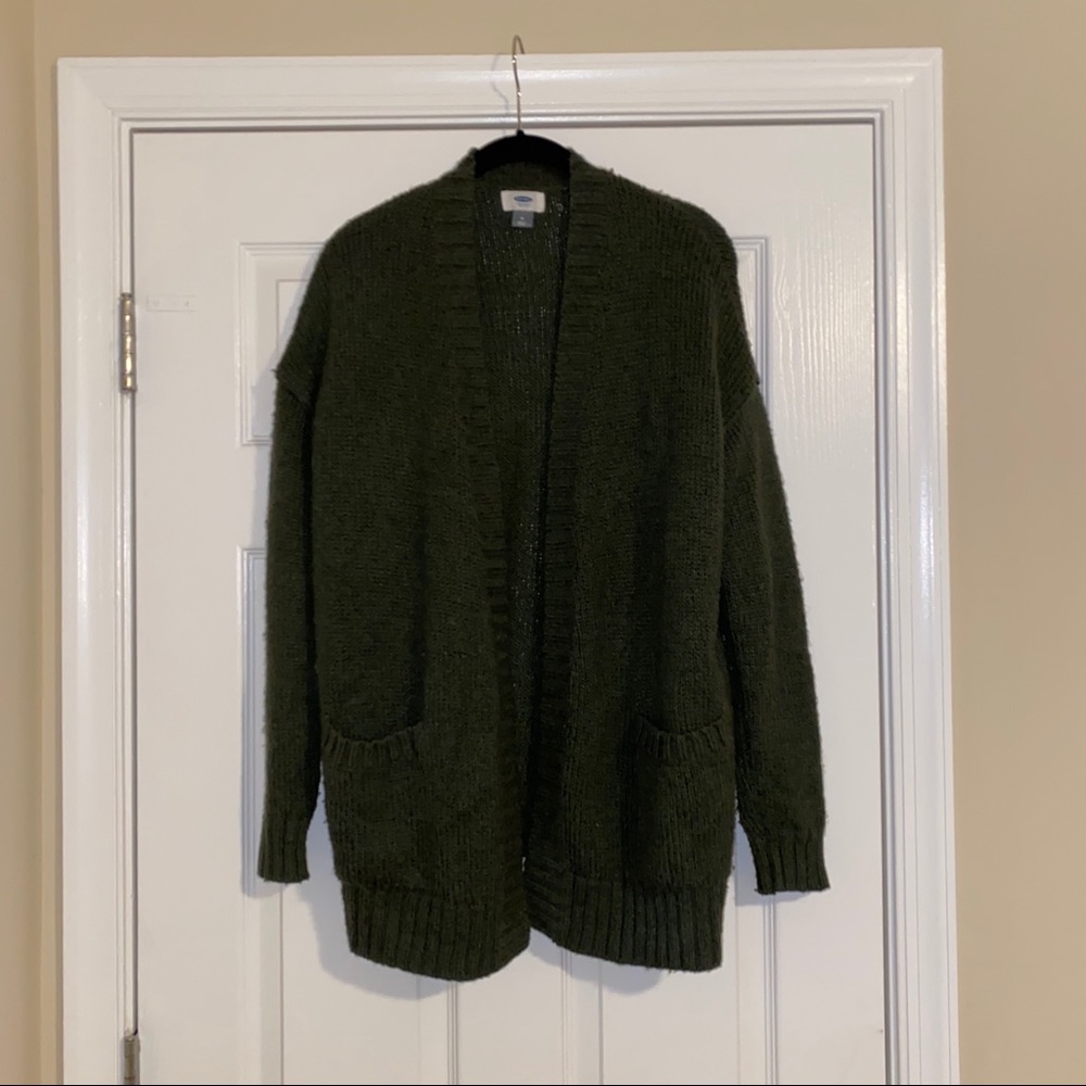 Old Navy Oversized Dark Green Cardigan